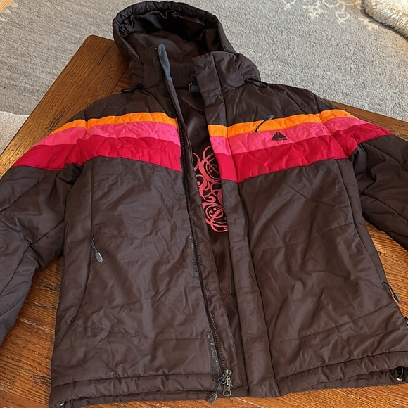 Nike ACG StormFit Ski Coat Women’s Retro Parka  Brown Orange Pink Red Size M - Picture 16 of 16